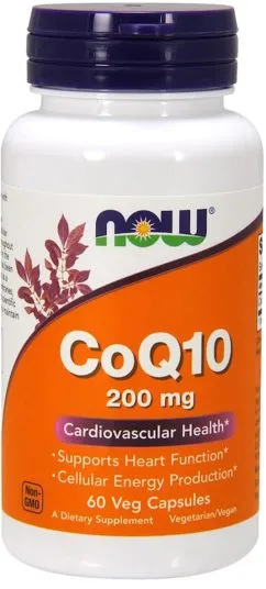 Натуральная примесь Now Foods CoQ10 200 мг 60 веган-капсул (733739031761)
