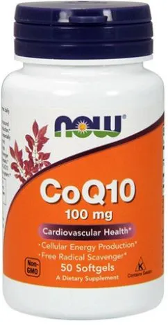 Натуральна домішка Now Foods CoQ10 100 мг 50 софткапсул (733739032089)