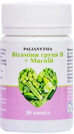 Витамины группы Б+ Магний Palianytsia 550 мг 30 капсул (9780201371222)