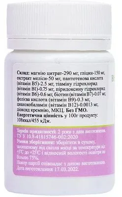 Вітаміни групи Б+ Магній Palianytsia 550 мг 30 капсул (9780201371222) - фото №2