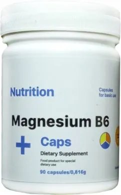 Мінерально-вітамінний комплекс EntherMeal Магній В6 Magnesium B6 + Caps 90 капсул (MB690EM337)