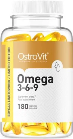 Витамины и минералы OstroVit Omega 3-6-9 180 капсул (5903246221916)