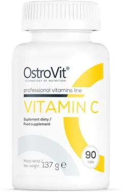 Вітаміни та мінерали OstroVit Vitamin C 90 таблеток (5902232610925)