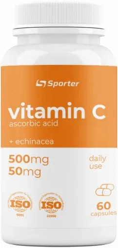 Витамин C Sporter Vitamin C+Echinacea 60 капсул (4820249720646)