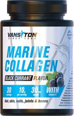 Натуральная добавка Vansiton Морской коллаген 300 г Черная смородина (4820106592508)