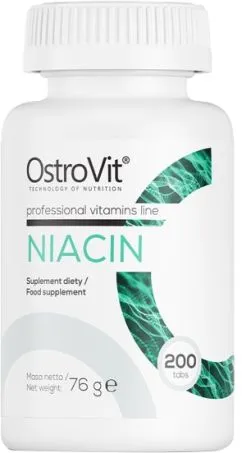 Витамины и минералы OstroVit Niacin 200 таблеток (5903246226744)