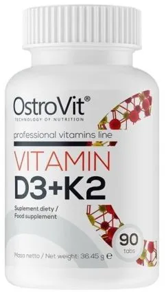 Вітаміни та мінерали OstroVit Vitamin D3 4000 + K2 VEGE 120 капсул (5903933906249)