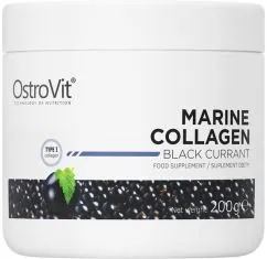 Натуральная добавка для суставов и связок OstroVit Marine Collagen 200 г Черная смородина (5903933903545)