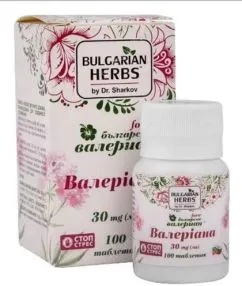 Валериана Форте Bulgarian Herbs 30 мг 100 таблеток (3800212391678)