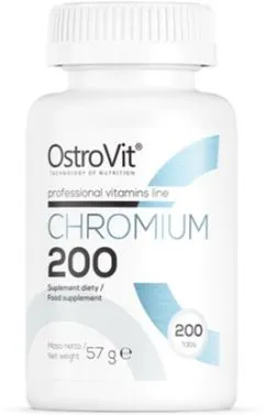 Витамины и минералы OstroVit Chromium 200 mg 200 таблеток (5903246229196)