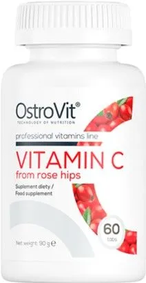 Вітаміни та мінерали OstroVit Natural Vitamin C від rose hips 60 таблеток (5903246220322)