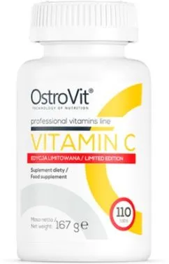 Витамины и минералы OstroVit Vitamin C 110 таблеток (5903246226645)