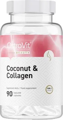 Харчова добавка OstroVit для суглобів і зв'язок Collagen & MCT Oil from coconut 90 капсул (5903933908847)