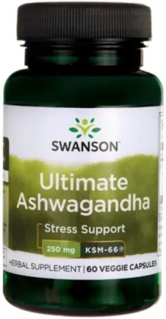 Ашвагандха Swanson Ashwagandha KSM-66 250 мг 60 капсул (SWU1003)