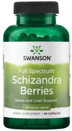 Ягоды лимонника Swanson Schizandra Berries 540 мг 100 капсул (SW1347)