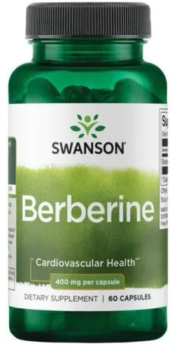 Берберин для понижения цукор а в крови Swanson Berberine 400 мг 60 капсул (SW1411)