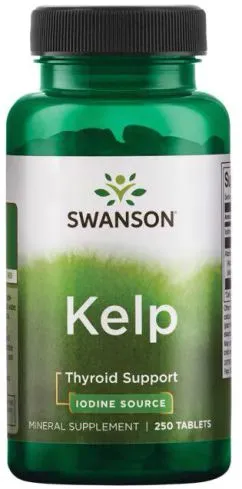 Атлантические водоросли для поддержания щитовидной железы Swanson Kelp 225 мкг 250 таблеток (SW1745)