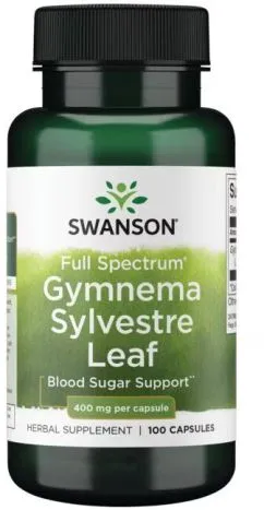 Джимнема Сільвестра Swanson Gymnema Sylvestre Leaf 400 мг 100 капсул (SW983)