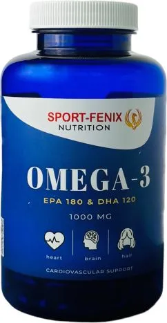 Омега-3 SPORT-FENIX Nutrition 1000 мг, 180/120 120 капсул (4820259600150)