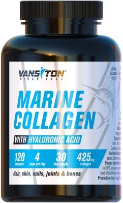 Колаген Vansiton Морський колаген з гіалуроновою кислотою 120 капсул (4820106592102)