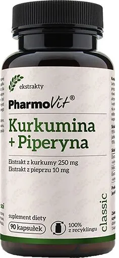 Экстракт куркумина Pharmovit Пиперин 90 к (PH180)