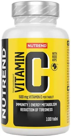 Витаминно-минеральный комплекс Nutrend Vitamin C with rose hips 100 таб. (8594014864465)