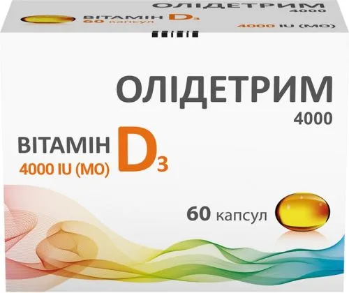 Вітамін D3 Олідетрим 4000 МО 60 капсул (5907529465608) - фото №3