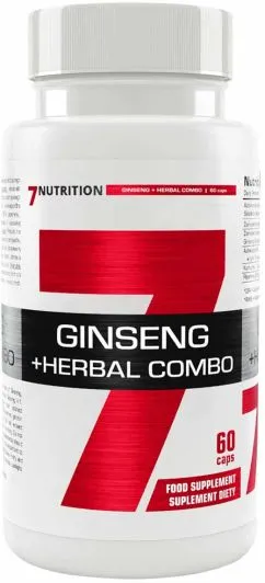 Экстракт женьшеня 7Nutrition Ginseng + Herbal Combo 60 капсул (5903111089689)