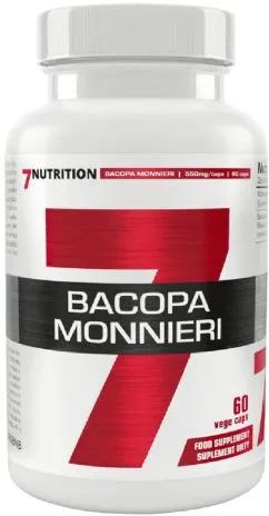 Бакопа мелколистная 7Nutrition Bacopa Monnieri 550 мг 60 капсул (5901597314639)