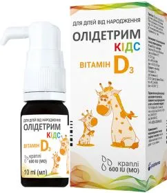 Вітамін D3 Олідетрим Кідс для дітей у краплях 10 мл (5907529466032)