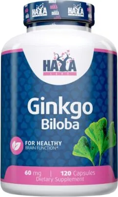 Добавка для мозку і психіки Haya Labs Ginkgo Biloba 60 мг - 120 капсул (854822007941)