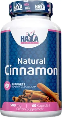 Добавка для сердца и сосудов Haya Labs Natural Cinnamon 500 мг – 60 капсул (853809007653)