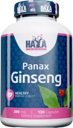 Добавка для активного довголіття Haya Labs Panax Ginseng 200 мг - 120 капсул (853809007448)