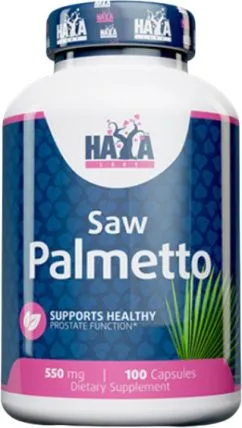 Добавка для активного довголіття Haya Labs Saw Palmetto 550 мг - 100 капсул (854822007859)