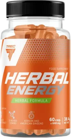 Гуарана з женьшенем Trec Nutrition Herbal Energy 60 капсул (5902114017798)