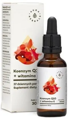 Пищевая добавка Aura Herbals Коэнзим Q10 Витамин Е 30мл (5902479610894)