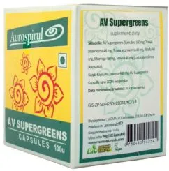 Пищевая добавка Aurospirul Av Supergreens 100 капсул Детокс (730490942541)