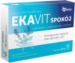 Пищевая добавка Ekamedica Ekavit Calm 24 таблетки с Мализой Лоуэн (5906874160954)