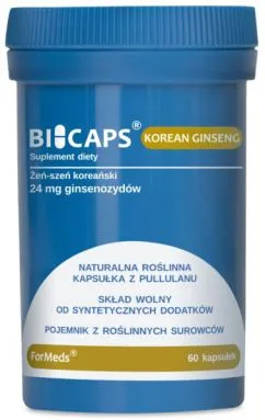 Пищевая добавка Formeds Bicaps Корейский женьшень 60 капсул для иммунитета (5903148620152)