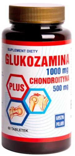 Пищевая добавка Ginseng Глюкозамин 1000 мг Хондроитин 500 мг 60 капсул (8424409313769)