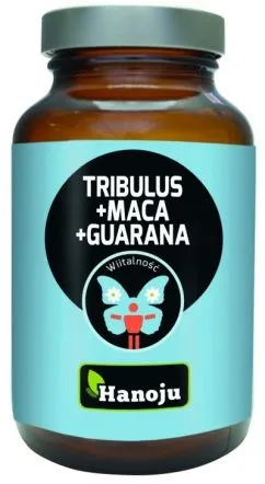 Харчова добавка Hanoju Tribulus Maca Guarana 500 мг 90 капсул Енергія (8718164784491)