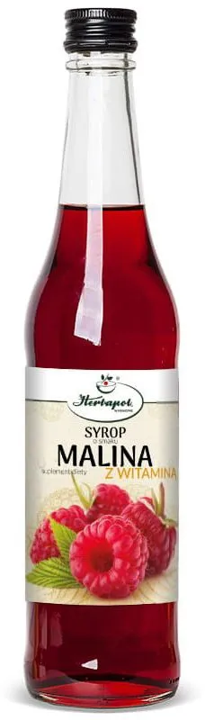 Пищевая добавка Herbapol Малиновый сироп с витамином С 480 мл (5903850017875)