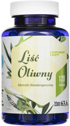 Пищевая добавка Hepatica Olive Leaf 120 капсул для иммунитета (5905279653542)