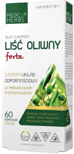 Пищевая добавка Medica Herbs Olive Leaf Forte 60 капсул (5903968202415)