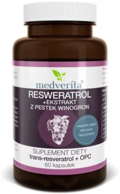 Пищевая добавка Medverita Resveratrol OPC 60 капсул Виноградные косточки (5905669084291)