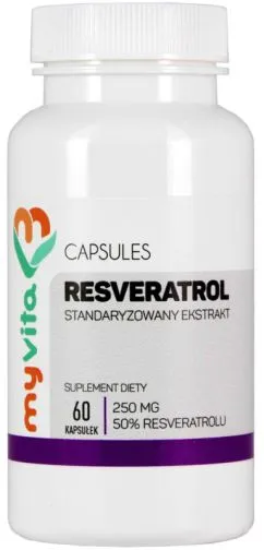 Пищевая добавка Myvita Resveratrol Standa 50% 250мг 60 капсул (5906395684717)