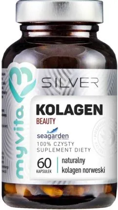 Добавка пищевая Myvita Silver Collagen Beauty 100% 60 капсул (5903021590398)