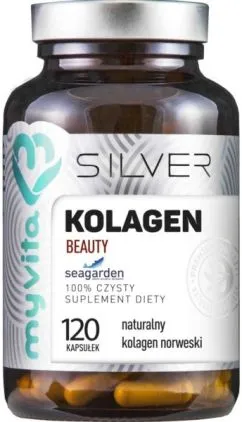 Пищевая добавка Myvita Silver Collagen Beauty 100% 120 капсул (5903021590404)