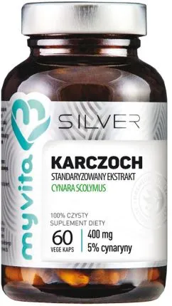 Харчова добавка Myvita Silver Артишок 400 мг 60 капсул Печінка (5903021592545)