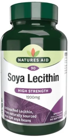 Пищевая добавка Лецитин Natures Aid 1200 мг 90 капсул (5023652250901)